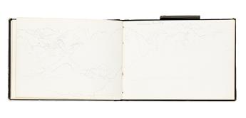 (SKETCHBOOKS.) Albert Bierstadt. Artists sketchbook from a trip to Switzerland in June and July 1896.